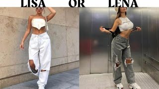 Lisa OR Lena makeup fashion and outfits 💓 [upl. by Noreik649]