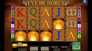 Eye of Horus Merkur Online Casino  2x Freispiele 20€ Einsatz  Mega Win [upl. by Furie]