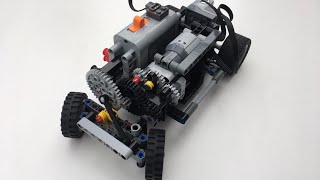 LEGO RC car chassis with only one motor [upl. by Nylrats861]