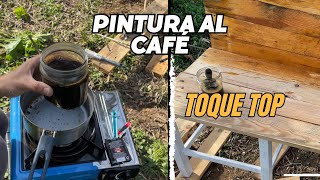 Preparo pintura al café 🔝increíble resultado y 🐔doy de comer a las gallinitas Vlog45 [upl. by Noyerb]