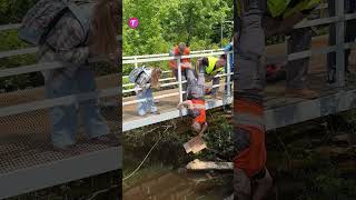 Rescue Operation Construction Workers Save Pet from Ditch shorts [upl. by Abell]