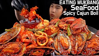 Seafood spicy cajun boil Eating Mukbang [upl. by Cthrine]