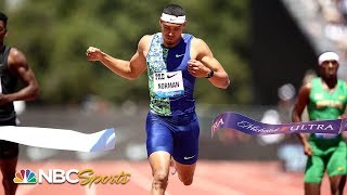 Michael Norman dashes to win at Prefontaine Classic Mens 400m  NBC Sports [upl. by Yatnuhs]