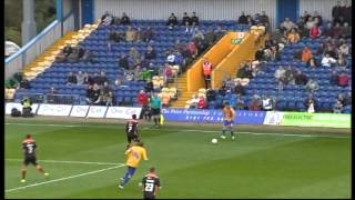 Mal Benning scores for Mansfield against Newport 10 Oct 2015 [upl. by Teirrah]