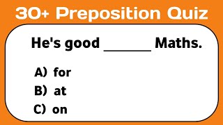 Prepositions English Grammar Quiz  Prepositions at in on  Grammar test [upl. by Hgieleak]