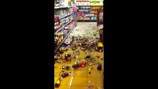 Man smashing bottles at store [upl. by Aylsworth633]