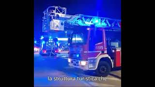 INCENDIO IN UN ALBERGO AD ABANO TERME [upl. by Aicatsal]