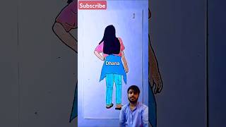 Dhanaartist version 😍flipbook sudiptoarts trending dhana art drawing dance artist [upl. by Holly]