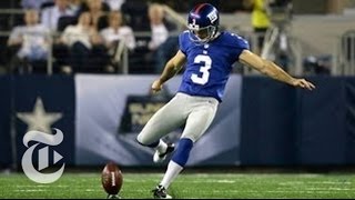 Giants Players Reveal Secrets of Field Goal Kicking  The New York Times [upl. by Deny820]