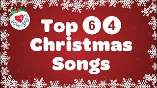 Top 64 Christmas Songs and Carols Playlist with Lyrics 🎅 [upl. by Annaeiluj944]