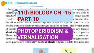 Class 11 BiologyCh15 Part10Photoperiodism amp VernalisationStudy with Farru [upl. by Orofselet]