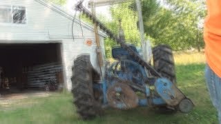 Ford 515 Sickle Bar Mower Prepping it For The Field [upl. by Nylhtac]