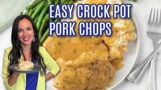 Easy Crock pot Pork Chops  Only 4 ingredients [upl. by Fiona256]