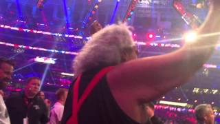 Roman Reigns Hall of Fame father Sika goes crazy at Wrestlemania [upl. by Reginald757]