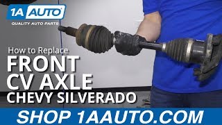 How to Replace Front CV Axle 0717 Chevy Silverado [upl. by Ydnec399]