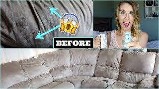 How to Clean Microfiber Couch  One Ingredient Microfiber Cleaner [upl. by Nawotna581]