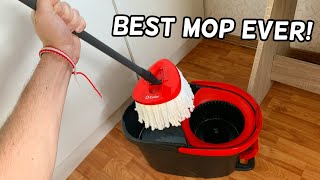 O Cedar EasyWring Microfiber Spin Mop Bucket Floor Cleaning System Product Review for Sanitizing [upl. by Assir]