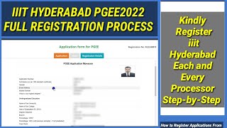 IIIT HYDERABAD Form Fill up Process How to apply for mtech iiit hyderabad 2022For PGEE EXAMMtech [upl. by Fifine502]