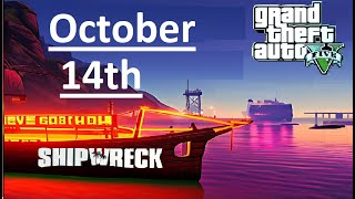 GTA V Online Shipwreck Location For October 14 2024 [upl. by Thissa462]