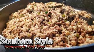 Southern Style Dirty Rice  Dirty Rice with Sausage amp Ground Beef [upl. by Suiravaj]