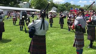 Canadian bagpipers at St Mary’s Bazaar Champlain NY [upl. by Abibah929]