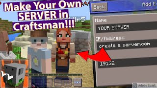 How To Make Your Own MULTIPLAYER SERVER in Craftsman Building Craft  EASY [upl. by Ark134]