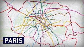 Evolution of the Paris Metro amp RER 19002035 geographic map [upl. by Brooke571]