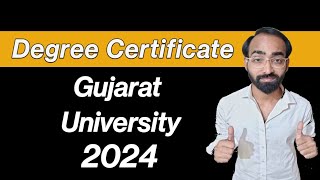 BachelorMaster Degree Convocation Certificate Information 2024  Gujarat University [upl. by Endres]