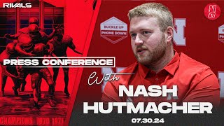 Nebraska football defensive tackle Nash Hutmacher interview before fall camp July 30 2024 [upl. by Elwood]