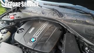 BMW 320D f30 engine sound before and after timing chain change n47 engine [upl. by Richarda]