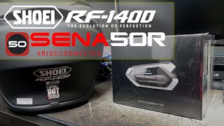 SENA 50R Unboxing Setup  SHOEI RF1400 [upl. by Neiv931]