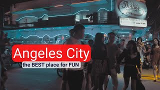 What will you do for FUN in Angeles City Philippines Walking Street vitual tour 4k [upl. by Decrem]