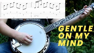 Gentle on My Mind  Banjo Lesson With Tab [upl. by Noryk]