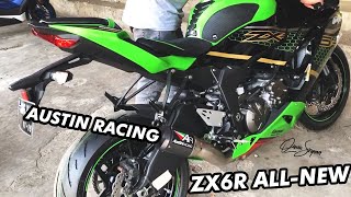 AllNew ZX6R  Austin Racing Exhaust  Pure Sound [upl. by Gyasi454]