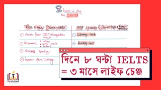 দিনে ৮ ঘন্টা IELTS  ৩ মাসে লাইফ চেঞ্জ । IELTS Routine [upl. by Aerbua]