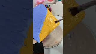 OMG 😱 Wall putty se sea art  diy viralvideo art youtubeshorts [upl. by Melba]