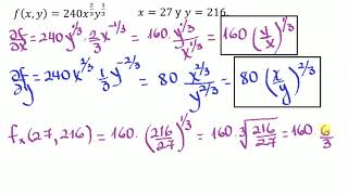 Derivadas parciales Función de producción Cobb Douglas [upl. by Davis303]