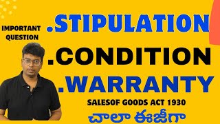 Sales of goods Act 1930 I conditions warrantiesimplied conditions warranty contractb lawcontract [upl. by Bradski]