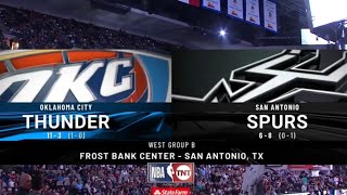 Thunder vs Spurs NBA On TNT IntroTheme 111924  NBA 2024 [upl. by Maddeu6]