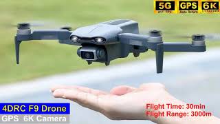 4DRC F9 GPS 6K Low Budget Long Range Brushless Drone – Just Released [upl. by Irrej]