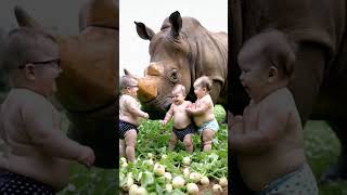 Three babies fight over a hippo funny and interesting video cute baby funny [upl. by Oran]