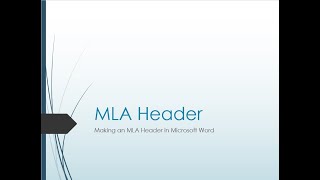 How to Create an MLA Header in MS Word [upl. by Haret]