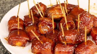 Super Easy Bacon Wrapped Water Chestnuts [upl. by Tutt815]