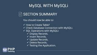 Full stack web developer course  lesson  19  Part7  MySQL with MySqli [upl. by Arrat]