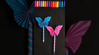 Pen Decoration Ideas Easy • Pen Decoration with Paper • Pencil Decoration Ideas •School Supplies Diy [upl. by Ilaw339]