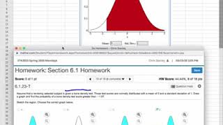 Chapter 6 homework solutions MyMathLab [upl. by Attelrac]