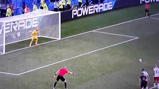 Kapser Schmeichel PENALTY SAVE vs Croatia 11 2018 [upl. by Nasar480]