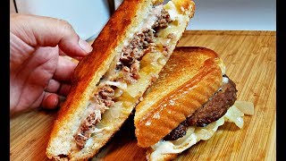 How to make a MEATLOAF SANDWICH  PATTY MELT RECIPE  Cook With Me [upl. by Eedolem698]