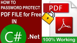 How to Password Protect PDF File for Free in C 100 working [upl. by Yelknirb861]