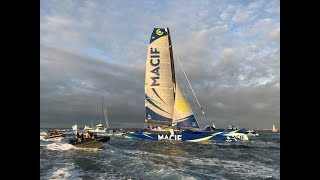 Arrivée de François Gabart et du Trimaran MACIF à Brest [upl. by Towney]